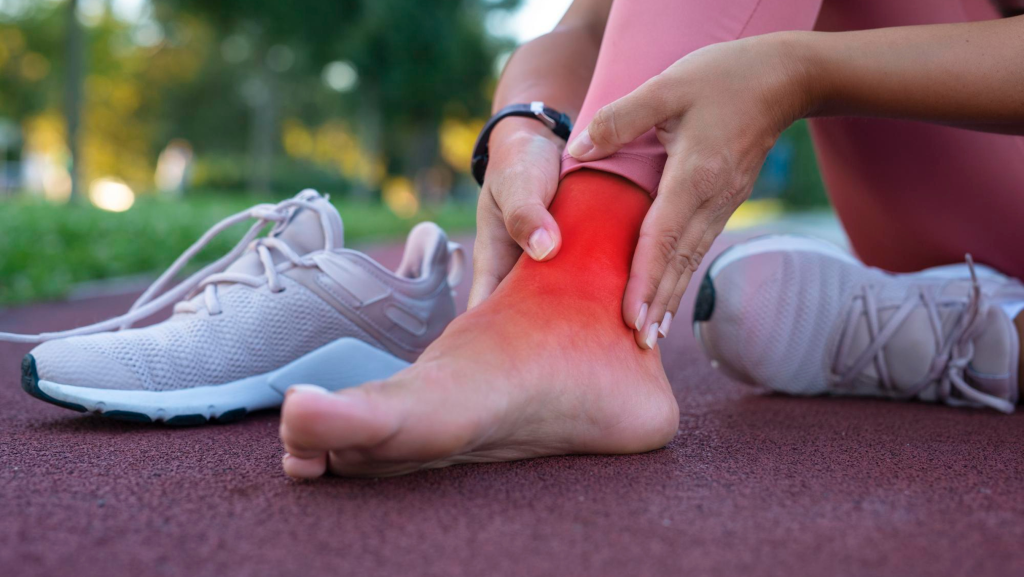 ankle injuries treatment overview showing pain and swelling